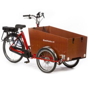 Bakfiets Cargotrike steps classic wide red