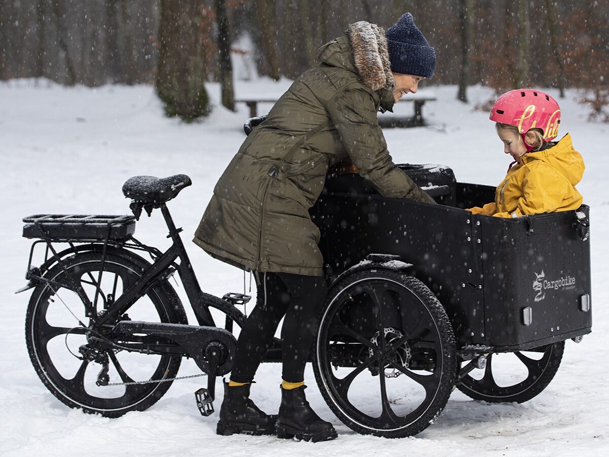 cargobike of sweden flex laatikkopyörä talvi