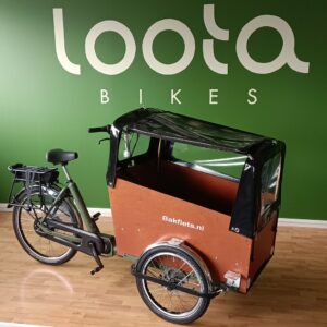 Bakfiets E-CargoTrike Classic Wide Laatikkopyörä, Vihreä, sis. katoksen ja lukon (vuokrakäytössä ollut)